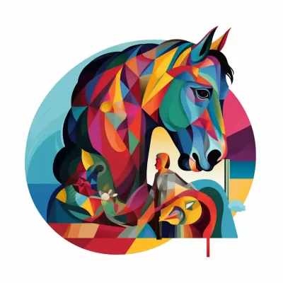 繽紛繪畫：馬犬人創藝圖