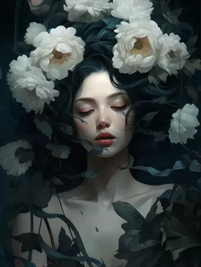 黑花盡顯華章，典雅現(xiàn)代明信片設(shè)計(jì)