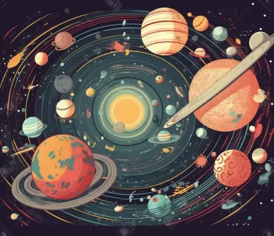 宇宙行星館：絢麗明亮、逼真細膩的色彩與陰影。