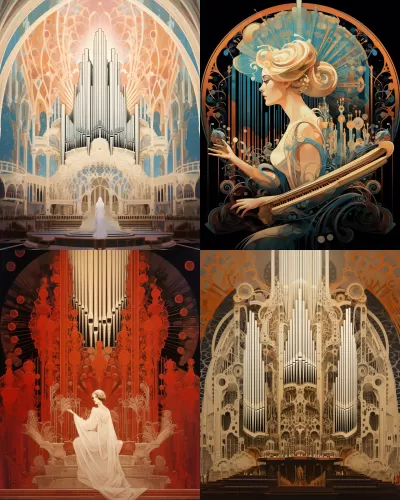 壯觀場景：世界最大的管風琴奏響，Erte、Mucha海報如夢如幻