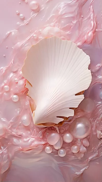 珍珠粉色中閃耀的海貝低語