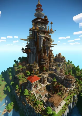《团结协作，共创辉煌——Minecraft玩家共同打造壮观纪念碑》