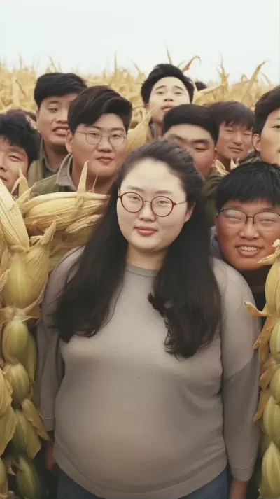 一個年輕而肥胖的韓國女人