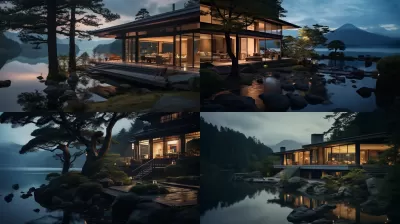 水山間的醉人之地，富士膠片下的黃昏光影