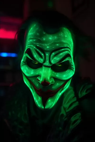 閃耀熒光下的日式照真攝影：探尋Joker面具背后的奇幻世界