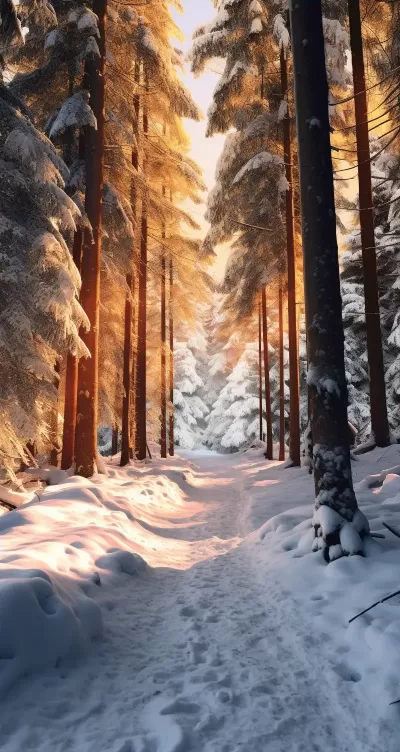 雪域林間尋徑，山巒美景盡收眼底