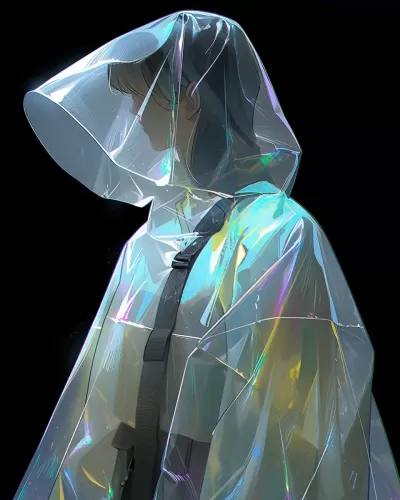 夢幻懸浮雨衣舞動，2D與3D結合的超近距離特寫，POP MART盲盒限定版