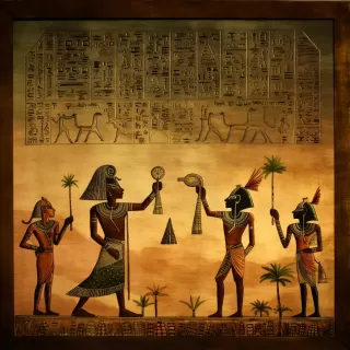 古埃及人向太阳神拉献金