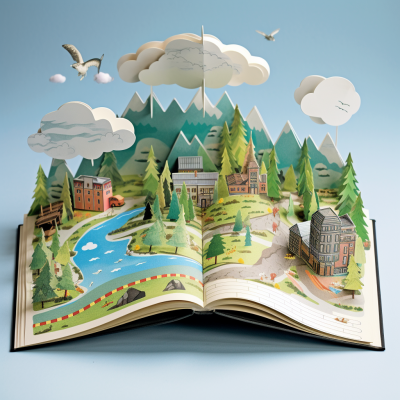 3D彈出書一個(gè)旅行目的地