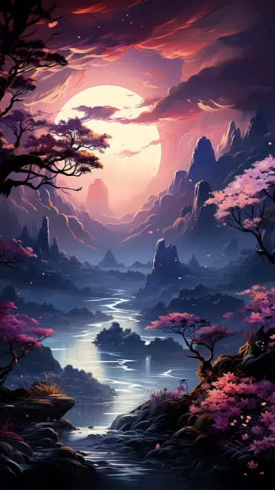 夢幻之夜：銀河彎月與粉紅溪谷的星光奇遇