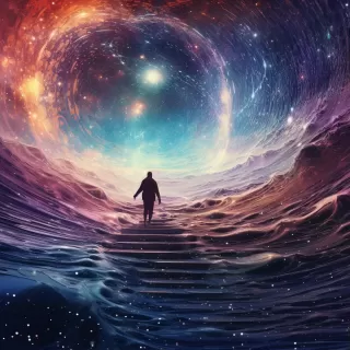 量子夢幻舞動的永恒波包，生動創造宇宙生命