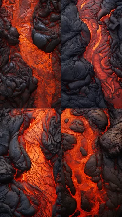 火山之脈：近距離觀察熔巖，展示火山噴發的熾熱能量和強烈熱量。