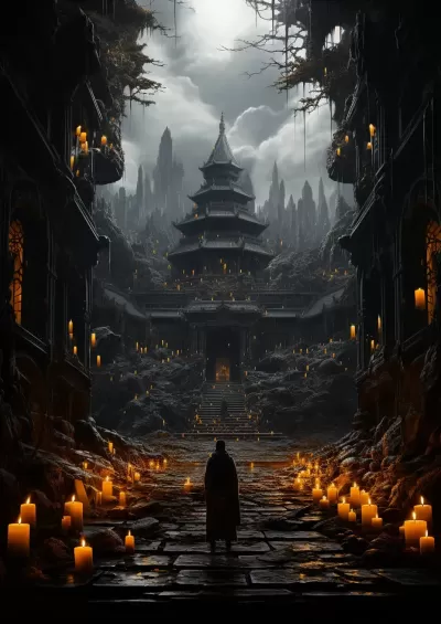 一個佛塔廟宇的背景