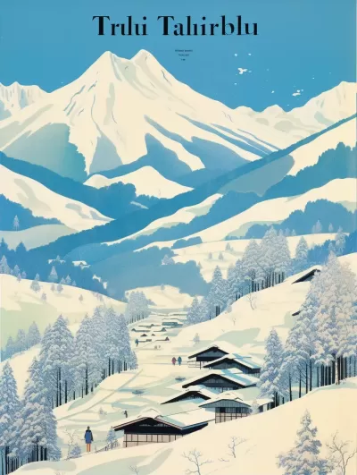 冬日繪境：Tatsuro Kiuchi風格描繪的雪山世界