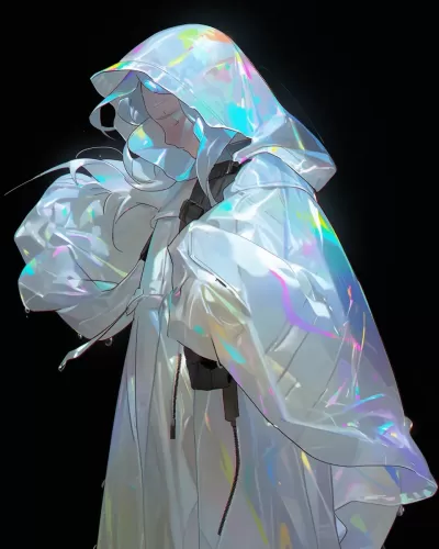 夢幻懸浮雨衣舞動，2D與3D結合的超近距離特寫，POP MART盲盒限定版
