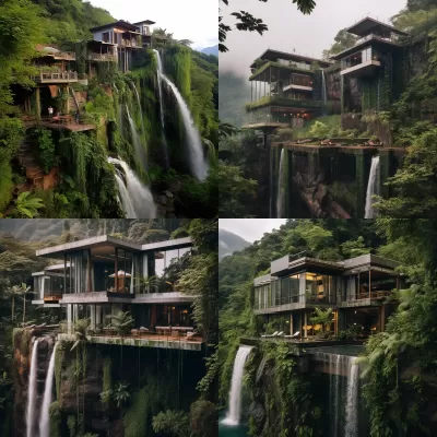 云端瀑布，蔥蘢山居：在300米高的山上，打造現代山林民宿