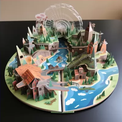 3D彈出書一個(gè)旅行目的地