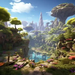 壮丽幻想世界：视觉震撼的3D游戏场景