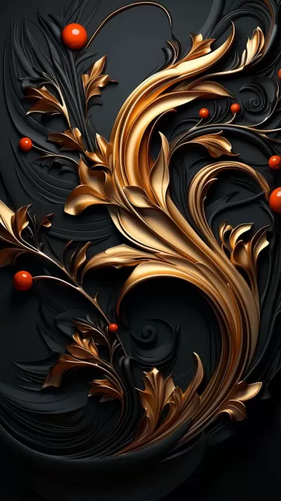 現(xiàn)代風(fēng)格黑色背景封面，3D超高清，帶你進(jìn)入絢麗世界
