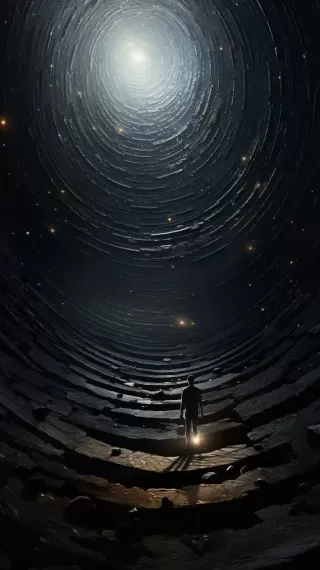 旋渦黑暗拼貼：迷幻太空之旅
