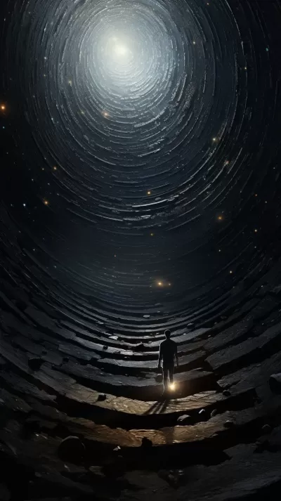旋渦黑暗拼貼：迷幻太空之旅