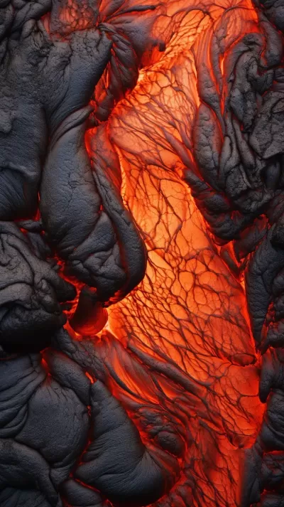 火山之脈：近距離觀察熔巖，展示火山噴發的熾熱能量和強烈熱量。