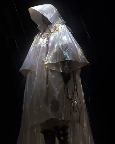 夢幻懸浮雨衣舞動，2D與3D結合的超近距離特寫，POP MART盲盒限定版