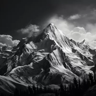 黑白4K，如真山水畫