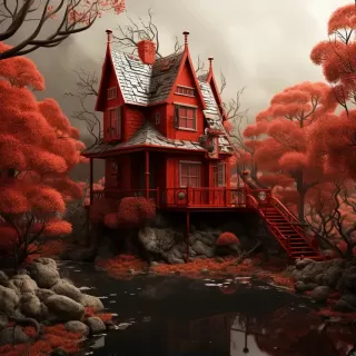红色房子V2：古典风格的美丽家园