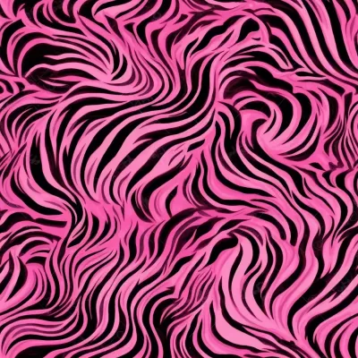 粉色斑馬紋，黑白條紋醒目，展現野性之美與優雅。