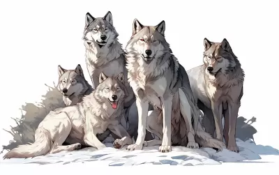 締造完美狩獵群：超寫實HDR灰狼群！
