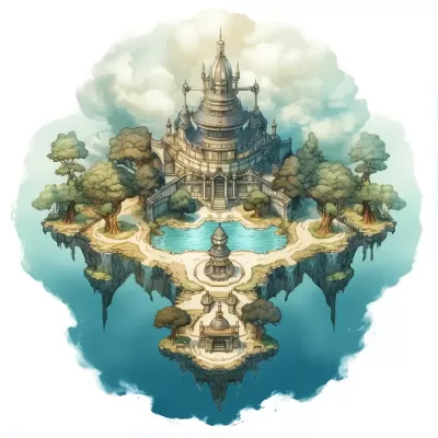 最終幻想XII風(fēng)格：浮空島嶼上的修道院建筑與棋盤(pán)游戲