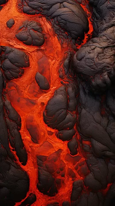 火山之脈：近距離觀察熔巖，展示火山噴發的熾熱能量和強烈熱量。