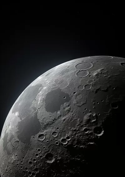8K分辨率，彼得利普曼、羅伯特伊爾溫與安德烈曼泰納風格的黑白灰月光圖像，高地平線線，全景圖