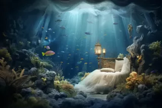 梦幻海底世界：超现实水下摄影场景