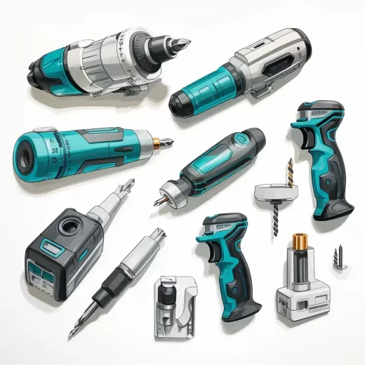現(xiàn)代無線螺絲刀設(shè)計草圖：從概念到手繪，工業(yè)風格與亮眼色彩的完美融合