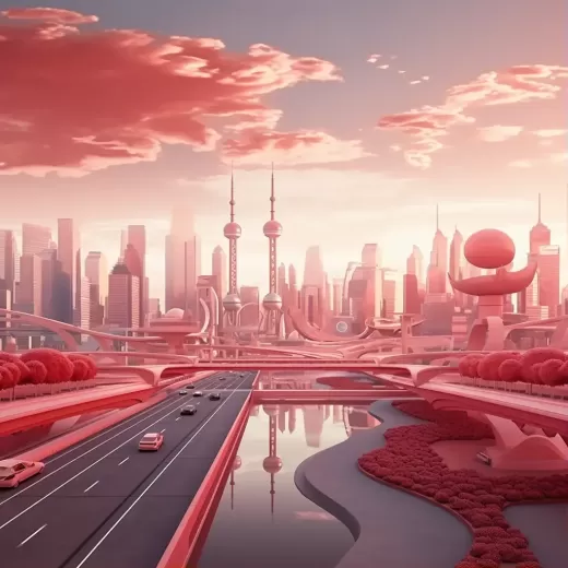 紅霞映照下的京城：天壇與故宮之美