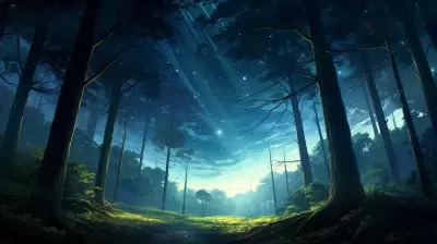 《森林之夜：璀璨星空》