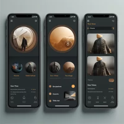 循環共享時尚：四屏高科技iPhone14 Pro界面設計