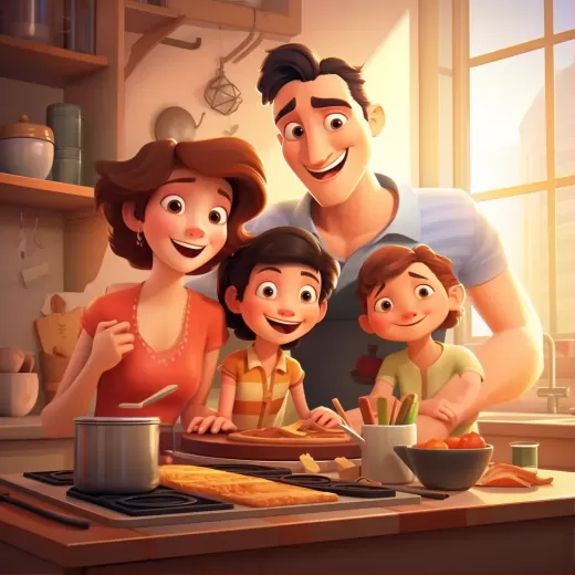 家庭廚藝大賽：午時，父母與兩個孩子的廚房對決