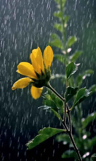 雨中黄花：自然与艺术的交融