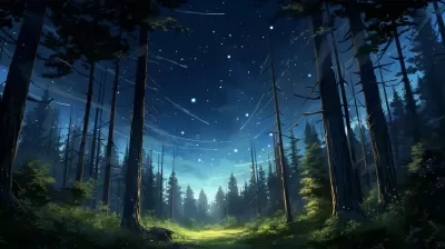 《森林之夜：璀璨星空》