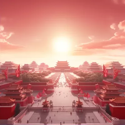 紅光暈染，京城天際線與紫禁城之美