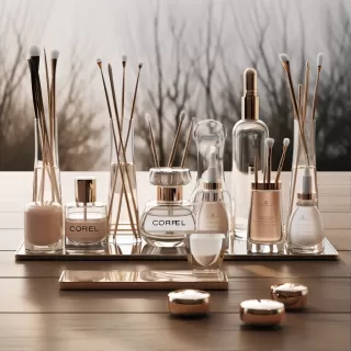 參考L'Oreal，以森林為靈感的極簡主義高定化妝品系列：OC Blender渲染超細16k 1:1風格原始素材