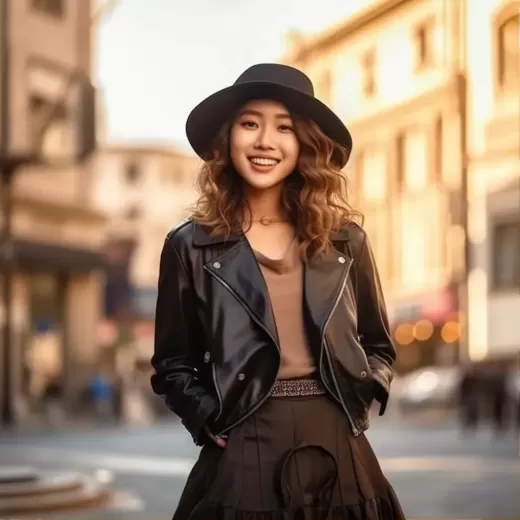 韓國時尚女子的迷人微笑：8K高清照片展現優雅魅力