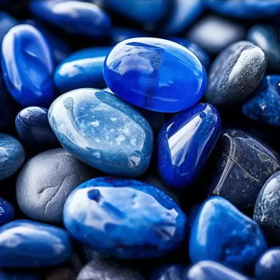 蓝色鹅卵石超级宏 --s 180 --ar 1:1 --风格原始 --v 5.2