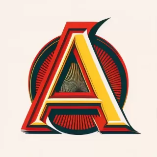 A字母Logo设计：简洁矢量Pop Art风格