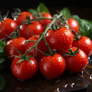 樱桃小番茄送货美食，产品摄影。