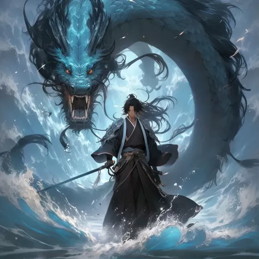 深邃古韻：黑龍騎士的劍舞