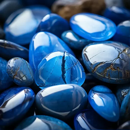 藍色鵝卵石超級宏 --s 180 --ar 1:1 --風格原始 --v 5.2